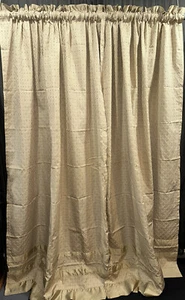 Pair of 2 BETTER HOMES & GARDENS 50x84 BEIGE Diamond curtain panels - Picture 1 of 7