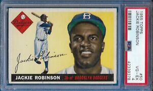 1955 Topps Jackie Robinson Card #50 Brooklyn Dodgers VG-EX PSA 4