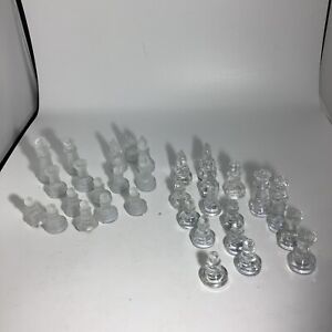 Glass Chess Pieces Only 1-2”