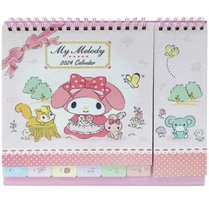 2024~2025 My Melody Desk top Calendar Stand Up Schedule Planner with Note Pages - Picture 1 of 8