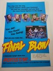 Flyer  ROMSTAR FINAL BLOW   Video Game advertisement original see pic