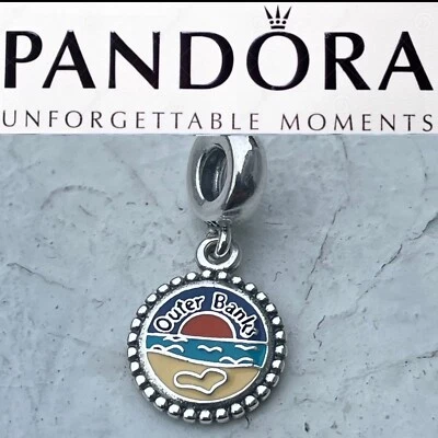 Pandora Outer Banks North Carolina Beach Exclusivo Estado Cuelga Momentos Dije Foto 1 de 4