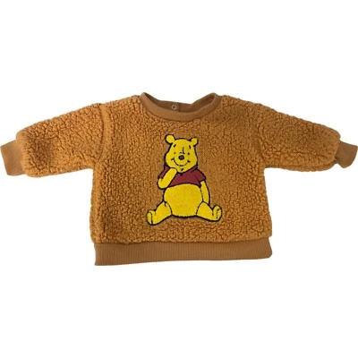 Suéter pulôver bebê Disney criança tamanho 0/3M marrom pele sintética Winnie The Pooh - Imagem 1 de 4