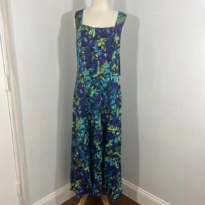 Vtg All That Jazz Dress Women Maxi Floral Whimsigoth 90s Retro USA - Image 1 of 4