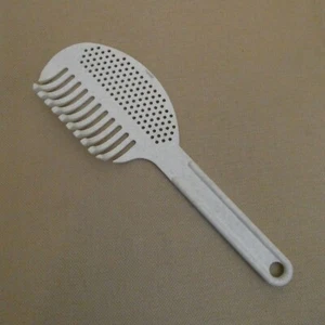 Vintage Tupperware gesprenkelte Spaghetti Pasta Sieb N Serve Schaufel Gabel Kunststoff/Nylon - Bild 1 von 3