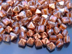 20x Pyramid Czech Seed Beads 6x6mm 10 Colors to Choose Jewellery Making - Picture 1 of 10