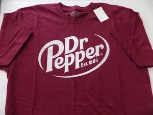 Dr. Pepper T-Shirt Adult Large Cotton/Poly Maroon NOS w/ Tag - Picture 1 of 2