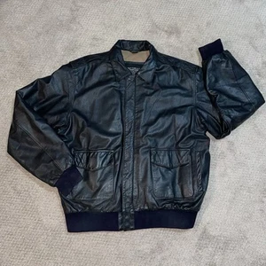 Mens VTG Bomber Jacket Flyers Leather Type A-2 US Army AIr Force Size XL Tall - Picture 1 of 13
