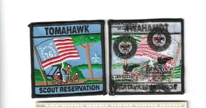 REPRODUCCIÓN SCOUT BSA 2010 DEL PARCHE CAMPAMENTO RESERVA TOMAHAWK BICENTENARIO 1976 - Imagen 1 de 1
