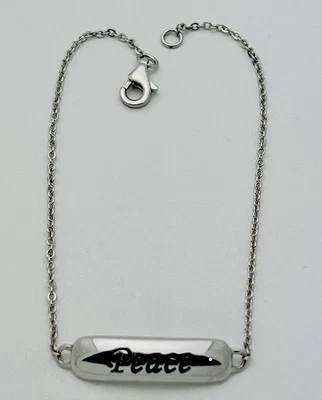 DaneCraft Tarnish Free 925 Sterling Silver Peace Bracelet 7 1/2” - Image 1 of 4