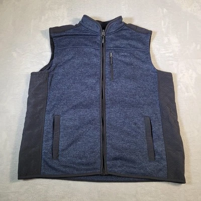 Chaleco Orvis Para Hombres 2XL Azul Cremallera Completa Forrado de Vellón Negro Nylon Paneles Exterior Foto 1 de 4