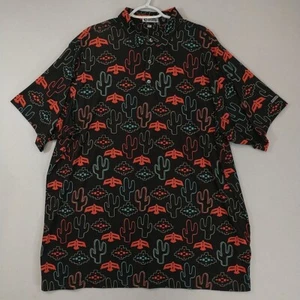 Raised by Coyotes Mens Desert Cactus Nights Golf Polo Shirt Size 2XL - Picture 1 of 7