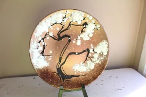 Landau California Cloisonne piatto smalto metallo rame vintage anni 50 astratto MCM - Foto 1 di 6