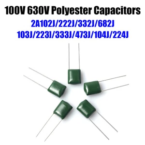 50×100V Mylar Polyester Film Capacitor 1/1.8/2.2/ 3.3/ 6.8/10/22/33/47/100/220NF - Photo 1/22