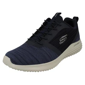 Mens Skechers 'Bounder' 52504 Memory Foam Casual Trainers - Picture 1 of 18
