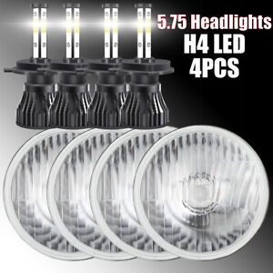4PCS For 1967-74 Dodge Charger 4x 5.75" LED Headlights High-Low DRL Lamp