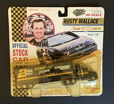 Литая модель NASCAR 1992 Road Champs Rusty Wallace Team Transporter 1:87 новая из старых запасов - Изображение 1 из 2