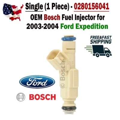 Genuine Bosch x1 Fuel Injector for 2003-2004 Ford Expedition 4.6L V8 #0280156041 - Image 1 of 4