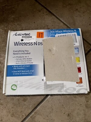 Actiontec GT784WN Wireless N DSL Modem Router 300 Mbps 4 Ethernet Ports - Image 1 of 4