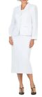 2-PC Giovanna Skirt Suit Size 16W  White