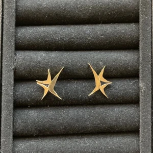 Vintage Ohrstecker 80er Jahre goldfarben Stern (gebraucht) - Bild 1 von 5