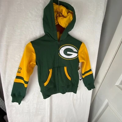 Sudadera con Capucha Cremallera Completa Green Bay Packers Juvenil Grande (14/16) Ropa del Equipo NFL Nueva con Etiquetas Foto 1 de 4