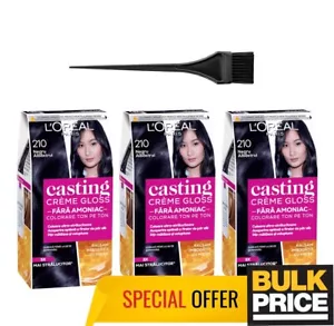 L'Oreal Casting Crème Gloss Blau Schwarz 3-pack No Ammoniak,Salon-Quality Farb - Bild 1 von 6