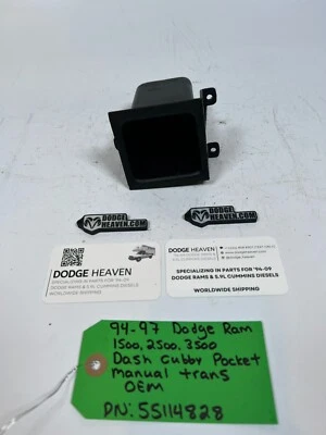 OEM 1994-1997 Dodge Ram 1500-3500 Dash Cubby Pocket Manual Trans 55114828 - Image 1 of 4