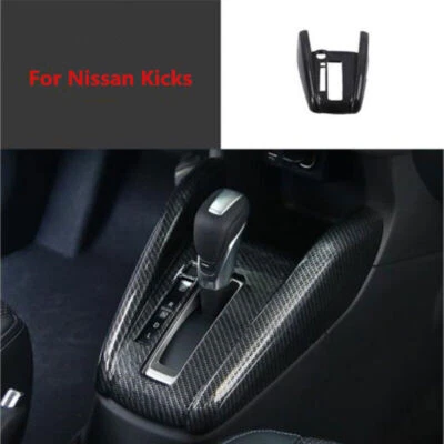 For Nissan Kicks 2018-24 Carbon Fiber Interior Gear Shift Box Panel Cover Trim Foto 1 de 4