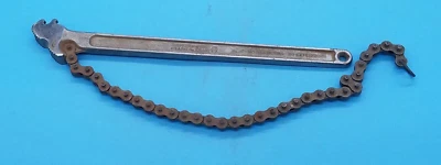 Llave de cadena vintage rara diamante CW15 15" con cadena de 19".  Pat# 3304817  Foto 1 de 4