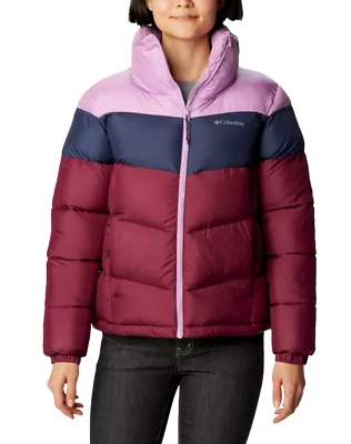 COLUMBIA Puffect Color Blocked Jacket Plus Size 2X Marionberry Nocturnal Gumdrop - Image 1 of 4