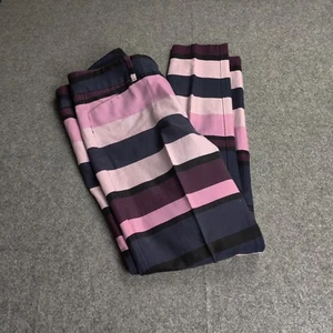 New York and Company Pants Woman 4 Purple Striped Stretch Casual Colorful Office - Picture 1 of 13