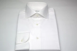 NUEVA CAMISA DE VESTIR BRIONI Blanca 100% Algodón Talla 15.5 US 39 EU (SE43) - Imagen 1 de 3