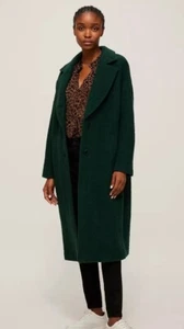 JOHN LEWIS Plain Cocoon wool Coat Dark Green SIZE UK 12 REF CL2 - Picture 1 of 8