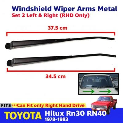 Windshield Wiper Arms Metal Fits Toyota Hilux RN30 RN40 Pickup 1978-83 RHD Only Foto 1 de 4