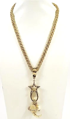 Collar HEIDI DAUS Cosmos Planeta Luna Estrellas y Cristal Transparente 5 Dijes R55 Foto 1 de 4