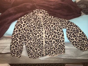 h&m girls leopard jacket 6-8y - Picture 1 of 3