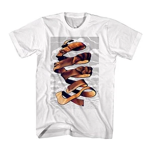 M.C. Escher Face Rind Orange Art Illusion Artwork Adult Men's T Tee Shirt - Picture 1 of 3