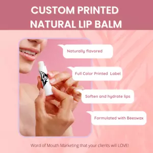 Custom Printed Natural Flavor Eucalyptus Mint Soften & Hydrate Organic Lip Balms - Picture 1 of 1