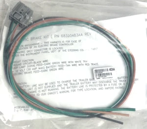 DODGE/JEEP WIRING HARNESS ELECTRIC BRAKE KIT FOR TRAILER TOW PN 68320483AA (T) - Picture 1 of 4