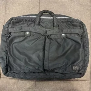 Porter Yoshida & Co Tanker 2WAY Briefcase Backpack Bag Black From Japan Used F/S - Picture 1 of 11