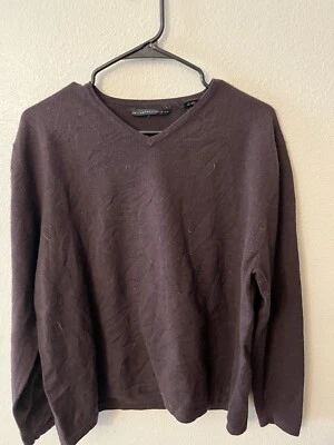 Metropolitan View Men's Merino Wool Spandex V-Neck Size XL Maroon - Image 1 of 4
