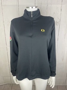Nike FIT DRY Women's Oregon DUCKS Golf FLEECE 1/4 Zip JACKET Rose Bowl Pullover - Picture 1 of 7