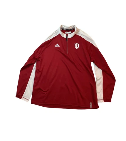 Adidas Climalite Indiana University IU 1/4 Zip Pullover Track Jacket Men's Sz XL Cover