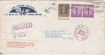 1942 USA censored WWII cover sent from Flushing NY to Gloversville NY - Image 1 of 2