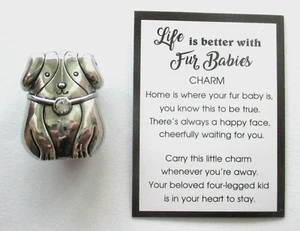 L1 Welpe Hund LIFE IS BETTER WITH FUR BABYS Taschenanhänger Mini Figur Ganz - Bild 1 von 9