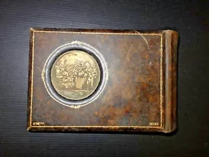 Vintage Fotoalbum Leder & Bronze Plakette Bezalel Palästina Israel Jerusalem - Bild 1 von 12