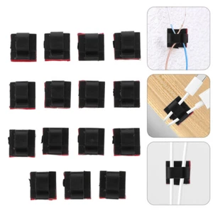15 Pcs Wire Management Firmware Office Cord Clips Tabletop Cables Holder - Photo 1/12