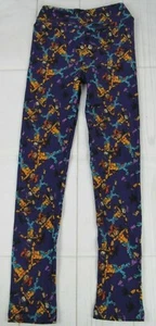 LuLaRoe Kids Halloween Legging Purple with Scarecrows Size L/XL NWT - Picture 1 of 3