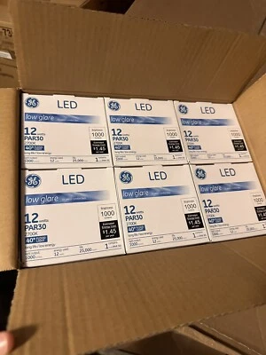 6 GE Led 73583, PAR30, 12W, 2700K, 1000 Lumens Dimmable LED Flood Light Bulbs - Image 1 of 4